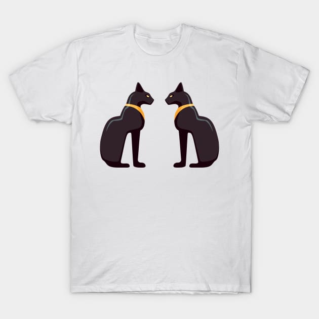 Ancient Egyptian Bastet Cat T-Shirt by deepfuze